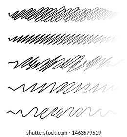 Squiggle / squiggly wavy line stripe set of 5