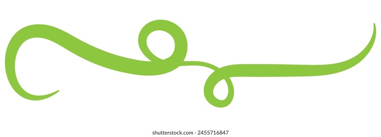 Squiggle and swirl line with a heart. Hand drawn calligraphic swirl. Vector illustration in doodle style