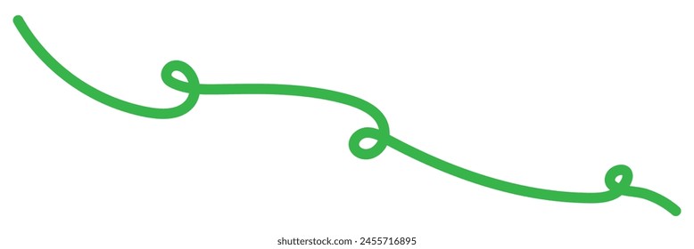 Squiggle and swirl line with a heart. Hand drawn calligraphic swirl. Vector illustration in doodle style