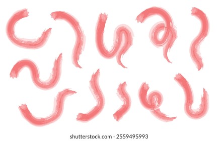 Squiggles with circles seamless pattern. Brush drawn bold curved lines, waves and swirls. Abstract geometric background with organic bold lines. Creative childish scribble backdrop, doodles.	