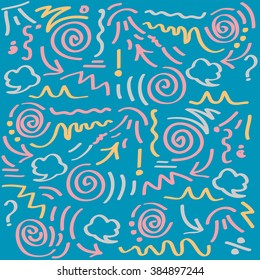 squiggles color on background