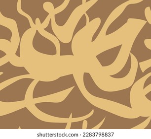 squiggly line art seamless pattern