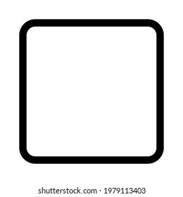 Squircle, Rounded Square Icon Vector Isolated On White Background