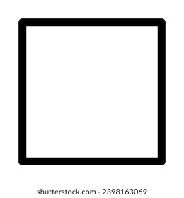 Squircle, rounded square. Rectangle frame line. Square shape outline vector illustration isolated.