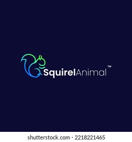 Squirel Animal Logo Design Concept