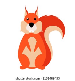 Squirell flat illustration