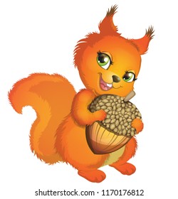squirrel and acorn