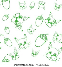 Squirrel with acorn pattern