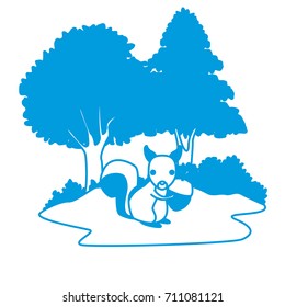 Squirrel animal cartoon