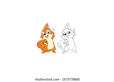 Squirrel Animal Cartoon Vector Illustration Bundle