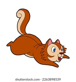 Squirrel animal cartoon. Vector image