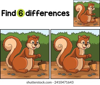  Squirrel Animal Find The Differences