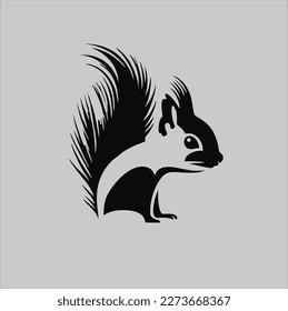 Un simple icono de la ardilla. Ilustración de vectores de animales de ardilla