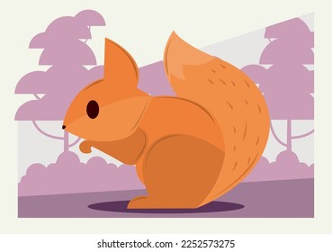 diseño aislado de selva animal de ardilla