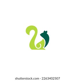 squirrel animal icon vector logo design