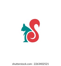 squirrel animal icon vector logo design