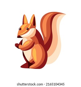 squirrel animal isolated icon flat