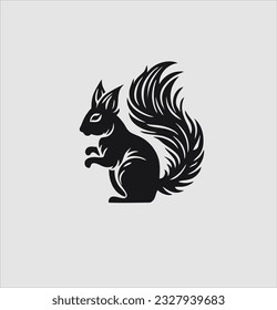 Squirrel animal logo icon vector, animal illustration design
