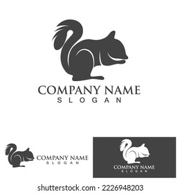 squirrel animal logo symbol black