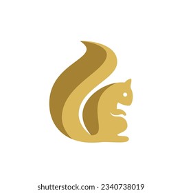 Squirrel animal logo vector image