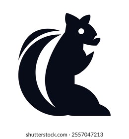 squirrel animal silhouette icon isolated