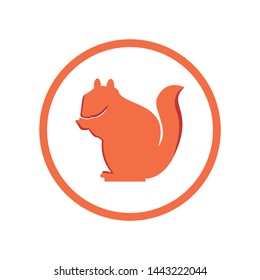 squirrel animal simple image logo icon