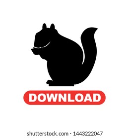 squirrel animal simple image logo icon