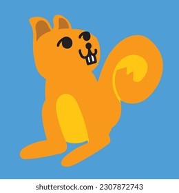 Squirrel Animal Vector Flat Illustration