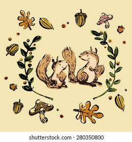 squirrel in autumn