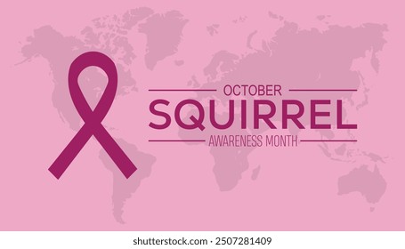 Squirrel Awareness Month is observed every year on October. Animal Awareness concept. background, placard, banner template Vector illustration design.