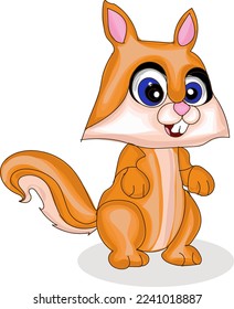 Eichhörnchen-Baby überrascht Gesicht Vektorgrafik
