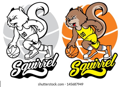 squirrel basketball mascot