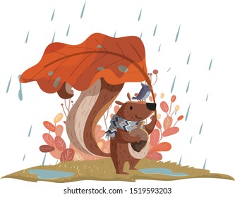 Squirrel and Bird Autumn Fun - Animals Seasonal Set
