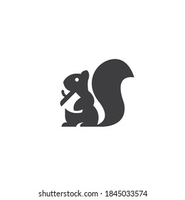 Squirrel black icon on a white background