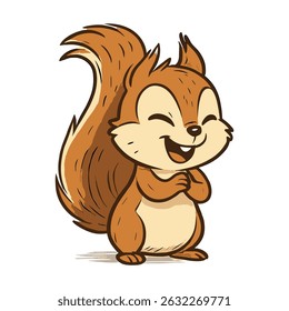 Squirrel Cartoon Mascot Cute Squirrel Illutrations