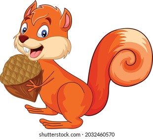 Squirrel cartoon vector art and illustration