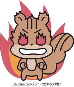 Un personaje de ardilla lleno de espíritu.