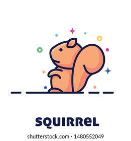 squirrel character illustration vector template