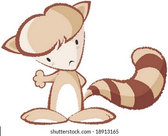 Squirrel Character on white background