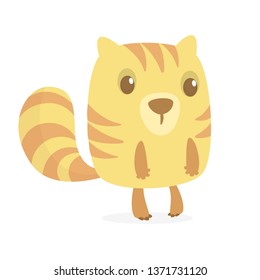 Squirrel chipmunk cartoon. Forest animal vector illustration
