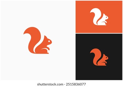 Esquilo esquilo esquilo esquilo Sciurus Vulgaris silhueta plana simples moderno vetor logotipo Design Ilustração