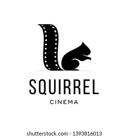 Squirrel Cinema Logo Deign Template