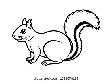 a squirrel clipart vector illustration