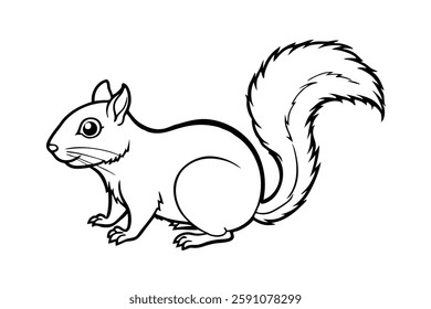 a squirrel clipart vector illustration