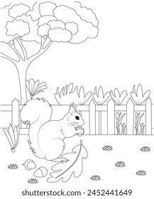 squirrel coloring pages for adults .and kids.