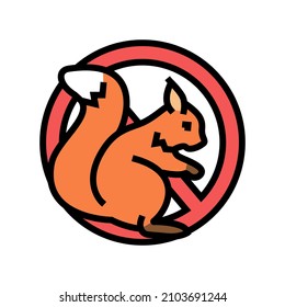 squirrel control color icon vector. squirrel control sign. isolated symbol illustration