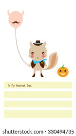 squirrel cowboy daddy greeting card