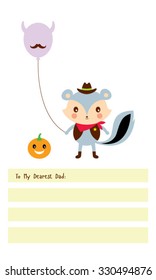 squirrel cowboy daddy greeting card