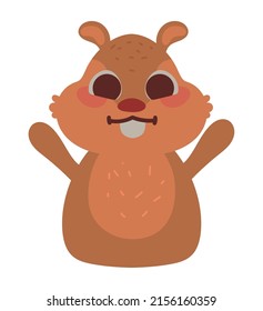 squirrel cute animal icon isolated