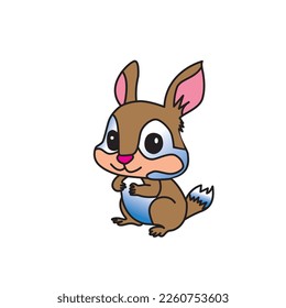 squirrel cute animal logo icon color vector design